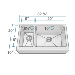 407R Offset Apron Sink