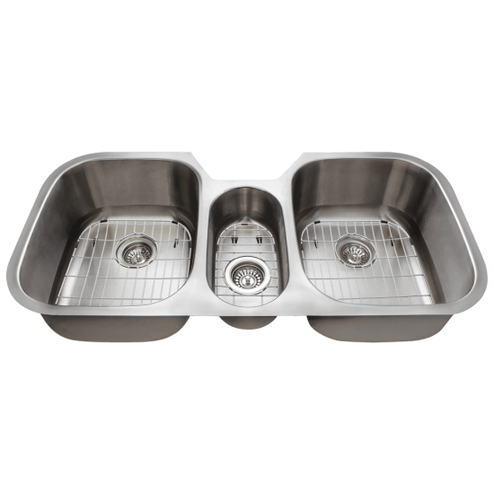 4521 Triple Bowl Stainless Steel