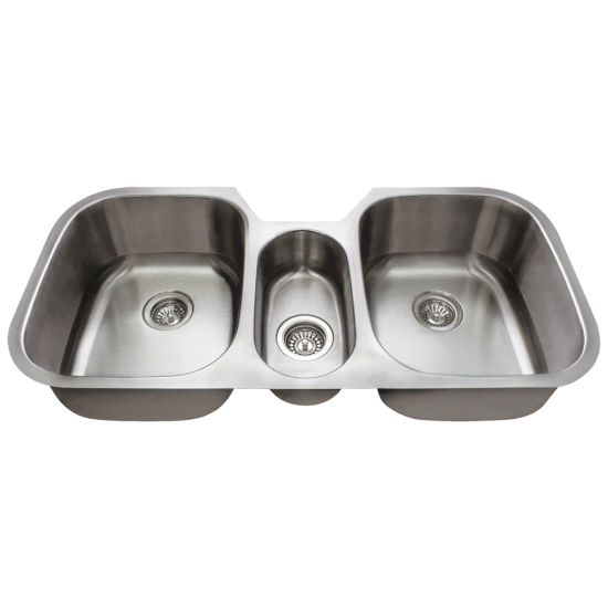 4521-16 Triple Bowl Stainless Steel