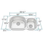 501L Offset Stainless Steel Kitchen Sink