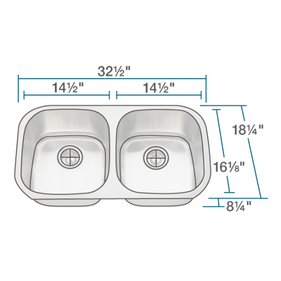 502 Double Bowl Stainless Steel Sink