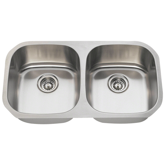 502-16 Double Bowl Stainless Steel Sink