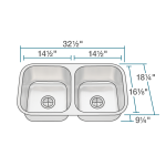 502A Double Bowl Stainless Steel Kitchen Sink