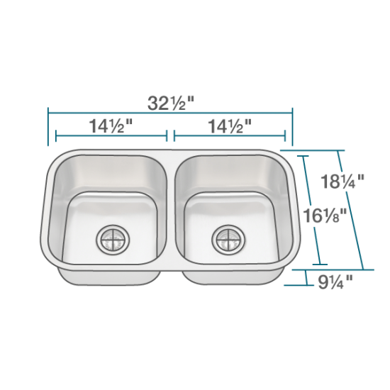 502A Double Bowl Stainless Steel Kitchen Sink