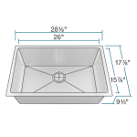 2920S-16 Single Bowl 3/4" Radius Stainless Steel Sink