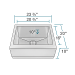 408 Single Bowl Stainless Steel Apron Sink