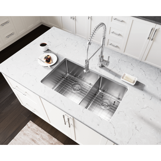 3160L-16 Double Bowl 3/4" Stainless Steel Sink