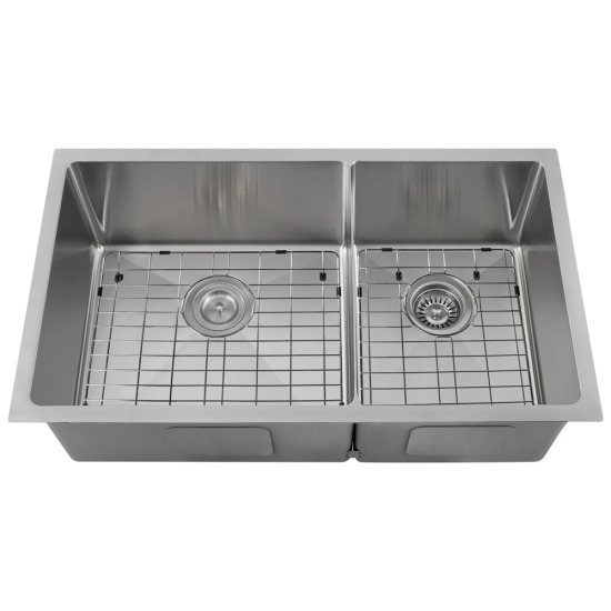 3160L-14 Double Bowl 3/4" Stainless Steel Sink