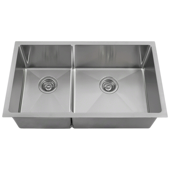 3160R Double Bowl 3/4" Stainless Steel Sink