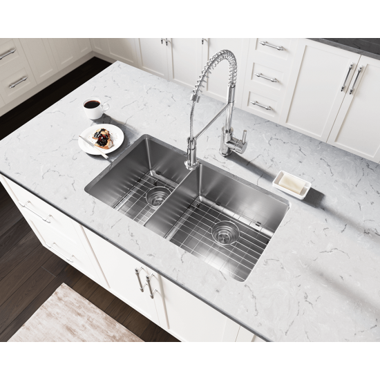 3160R-16 Double Bowl 3/4" Stainless Steel Sink