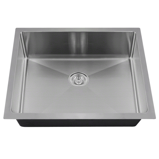 ADA1823 Stainless Steel Single Bowl 3/4" Radius Kitchen Sink