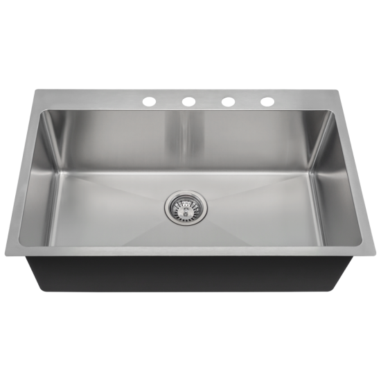 T3120S Topmount 3/4" Radius Stainless Steel Sink