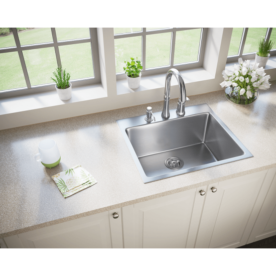 T1823 Topmount Stainless Steel 3/4" Radius Sink