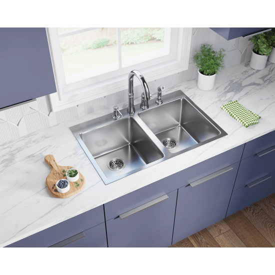 T3120D Topmount 3/4" Radius Stainless Steel Sink