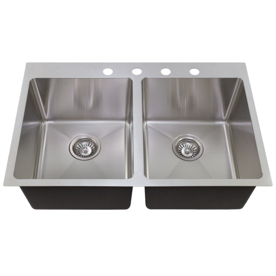 T3120D Topmount 3/4" Radius Stainless Steel Sink