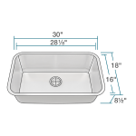 3018-16 Single Bowl Undermount Stainless Steel Sink