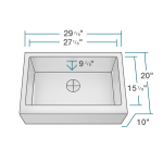 409-16 Single Bowl Stainless Steel Apron Sink