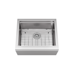 408-Ledge Single Bowl Stainless Steel Apron Workstation Sink