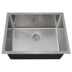 1823-SLW Stainless Steel Single Bowl 3/4" Radius Kitchen Sink with White SinkLink