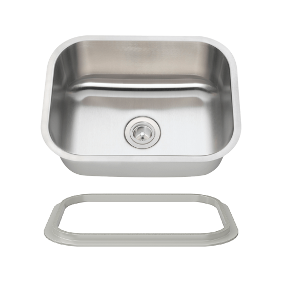 2318-SLG Single Bowl Stainless Steel Kitchen Sink with Gray SinkLink