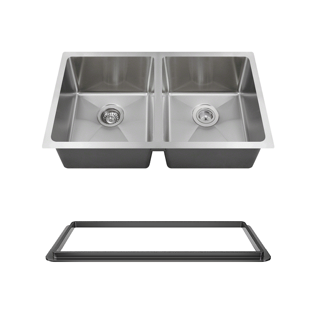 3120D-SLBL Undermount 3/4" Radius Sink with Black SinkLink