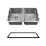 3120D-14-SLBL Undermount 3/4" Radius Sink with Black SinkLink