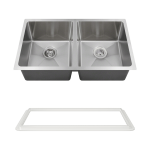 3120D-16-SLW Undermount 3/4" Radius Sink with White SinkLink