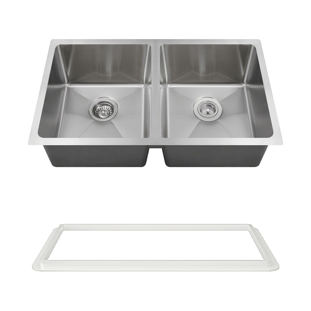 3120D-16-SLW Undermount 3/4" Radius Sink with White SinkLink