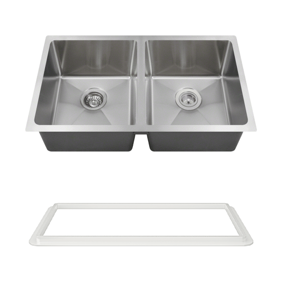 3120D-16-SLW Undermount 3/4" Radius Sink with White SinkLink