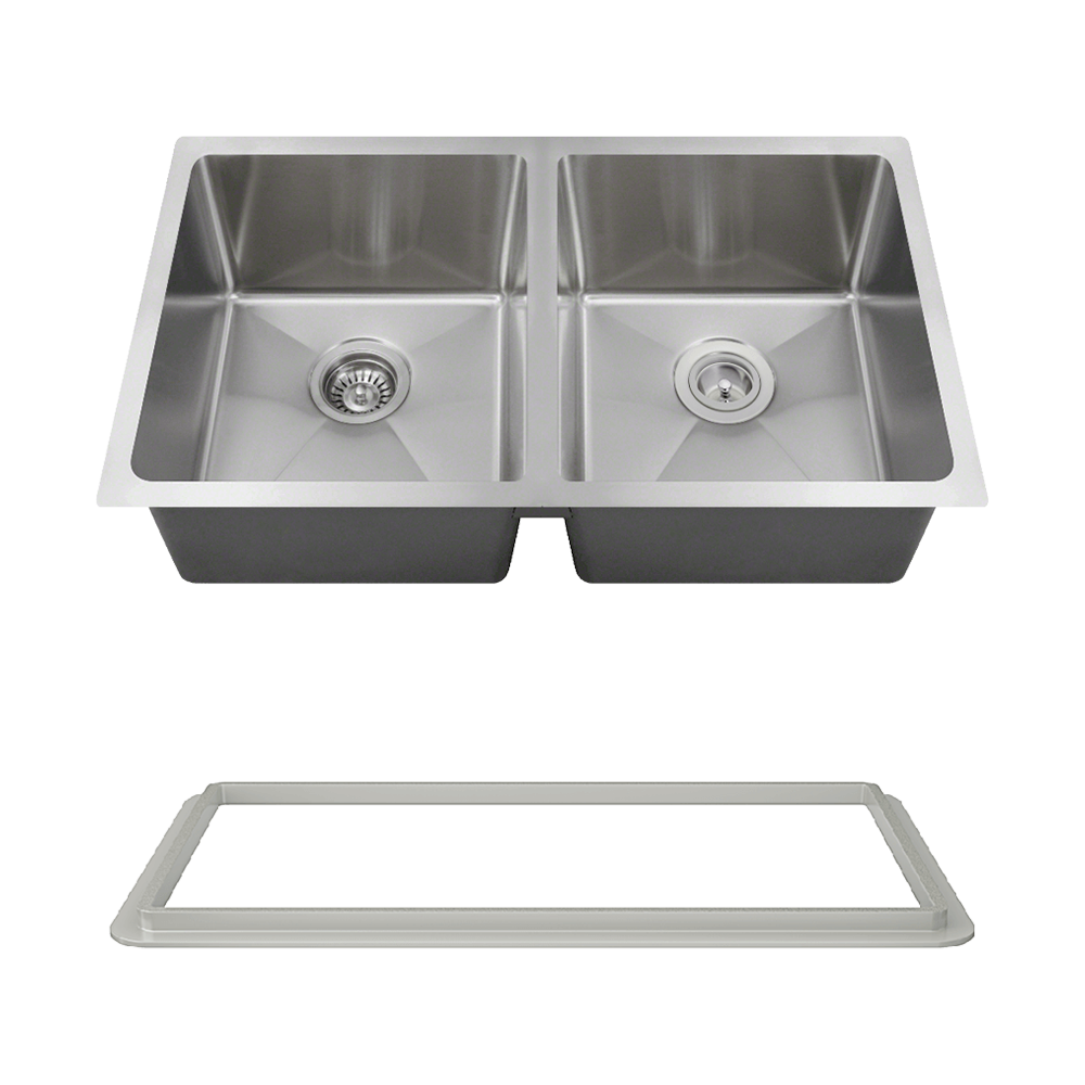 3120D-16-SLG Undermount 3/4" Radius Sink with Gray SinkLink