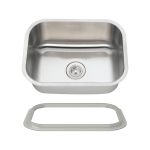 2318-16-SLG Single Bowl Stainless Steel Kitchen Sink with Gray SinkLink