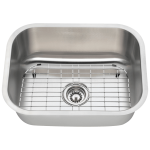 2318-16-SLG Single Bowl Stainless Steel Kitchen Sink with Gray SinkLink