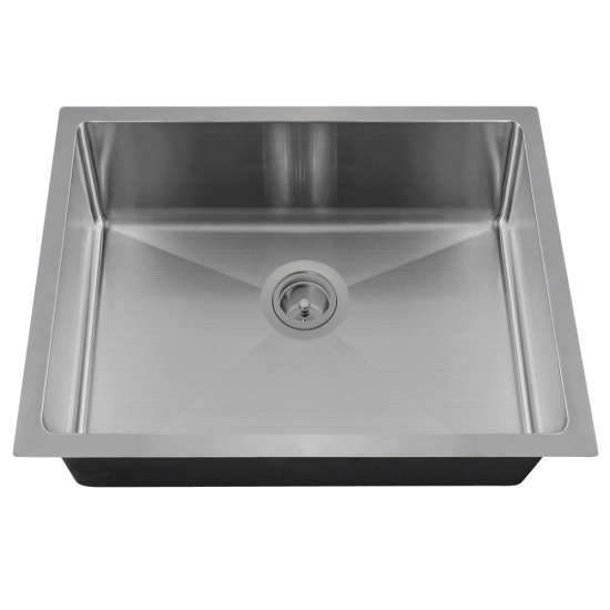 ADA1823-SLW Stainless Steel Single Bowl 3/4" Radius ADA Kitchen Sink with White SinkLink