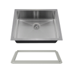 ADA1823-SLG Stainless Steel Single Bowl 3/4" Radius ADA Kitchen Sink with Gray SinkLink