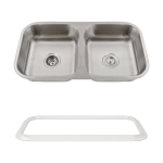 ADA3218A-SLG Double Bowl Stainless Steel ADA Sink with Gray SinkLink