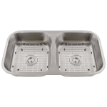 ADA3218A-SLG Double Bowl Stainless Steel ADA Sink with Gray SinkLink