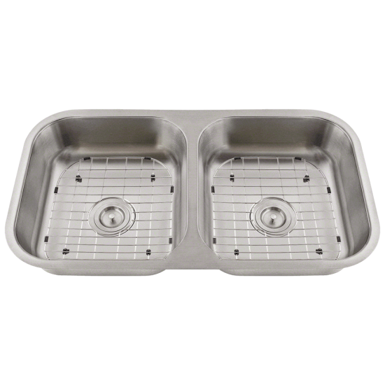 ADA3218A-SLG Double Bowl Stainless Steel ADA Sink with Gray SinkLink