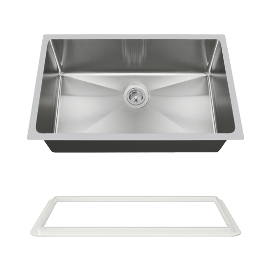 3120S-SLW Undermount 3/4" Radius Sink with White SinkLink