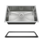 3120S-16-SLBL Undermount 3/4" Radius Sink with Black SinkLink