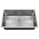 3120S-16-SLBL Undermount 3/4" Radius Sink with Black SinkLink