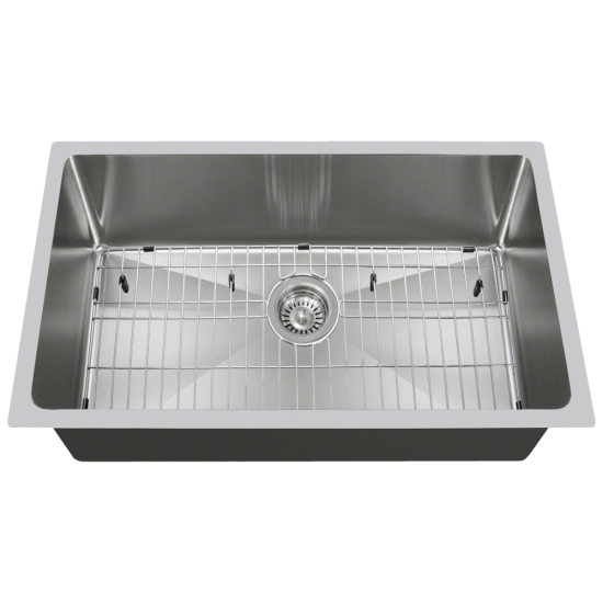 3120S-16-SLBL Undermount 3/4" Radius Sink with Black SinkLink