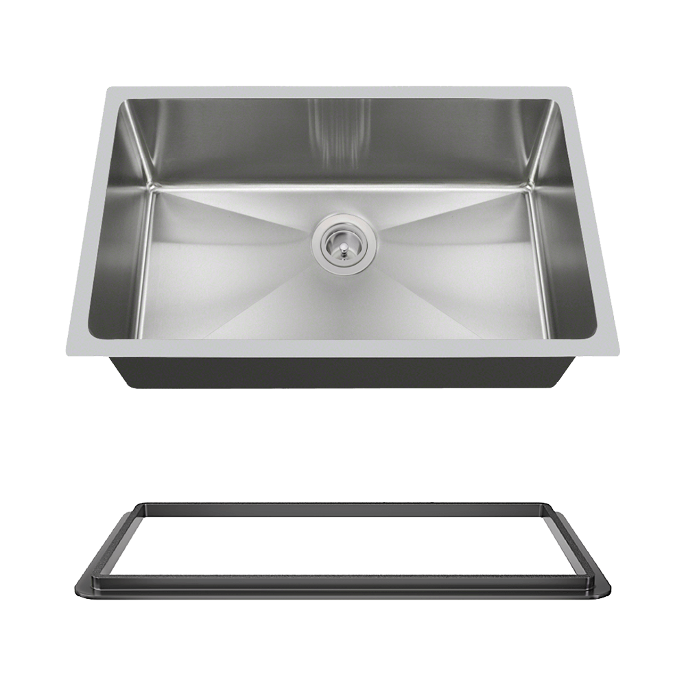 3120S-14-SLBL Undermount 3/4" Radius Sink with Black SinkLink