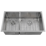 3160R-16-SLBL Double Bowl 3/4" Stainless Steel Sink with Black SinkLink