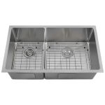 3160R-14-SLBL Double Bowl 3/4" Stainless Steel Sink with Black SinkLink