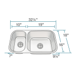 3218BR-SLG Offset Double Bowl Undermount Stainless Steel Sink with Gray SinkLink