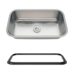 3218C-SLBL Single Bowl Undermount Stainless Steel Sink with Black SinkLink