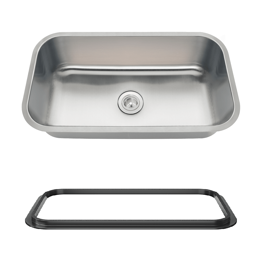 3218C-SLBL Single Bowl Undermount Stainless Steel Sink with Black SinkLink