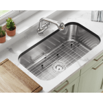 3218C-SLBL Single Bowl Undermount Stainless Steel Sink with Black SinkLink