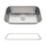 3218C-SLG Single Bowl Undermount Stainless Steel Sink with Gray SinkLink