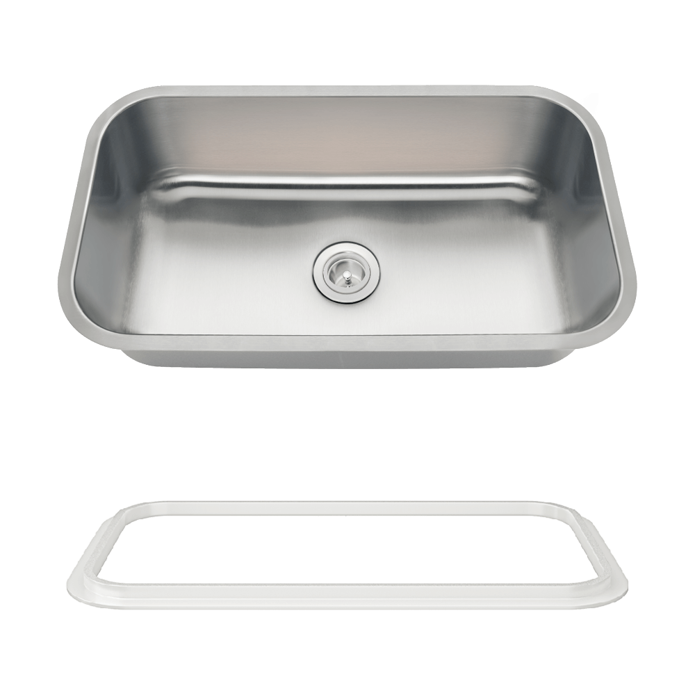 3218C-16-SLW Single Bowl Undermount Stainless Steel Sink with White SinkLink